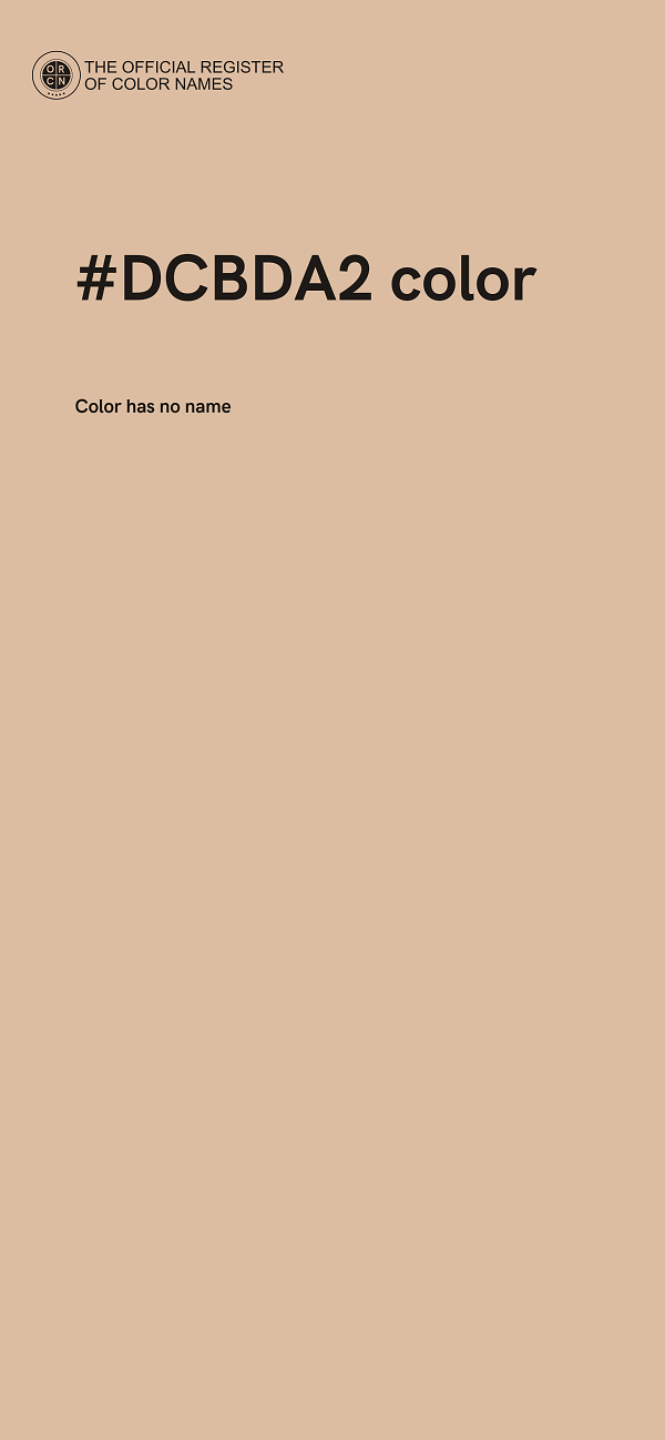 #DCBDA2 color image