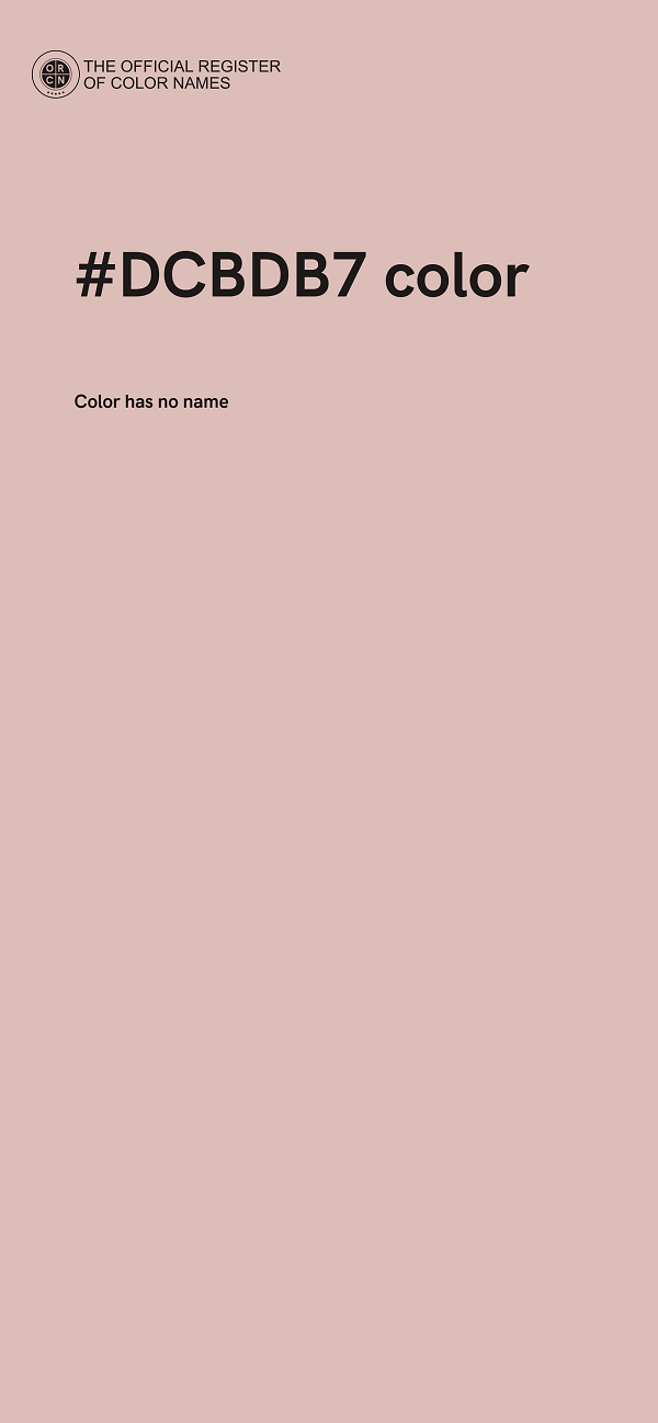 #DCBDB7 color image