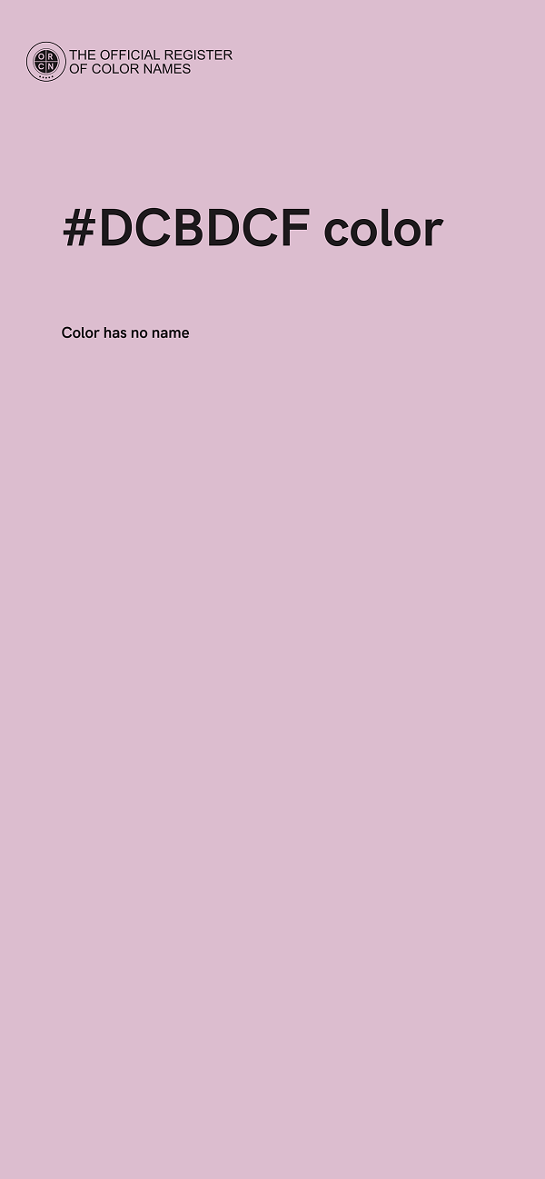#DCBDCF color image