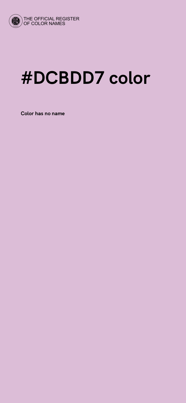 #DCBDD7 color image