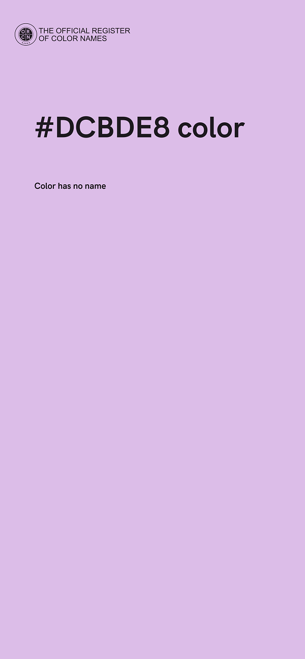 #DCBDE8 color image