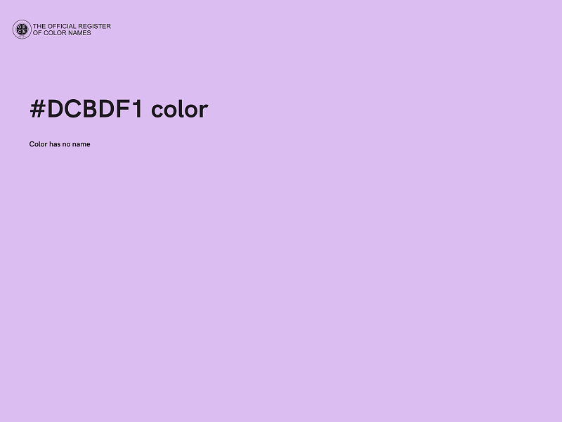 #DCBDF1 color image