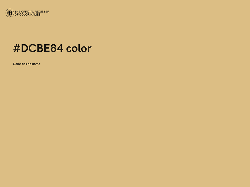 #DCBE84 color image