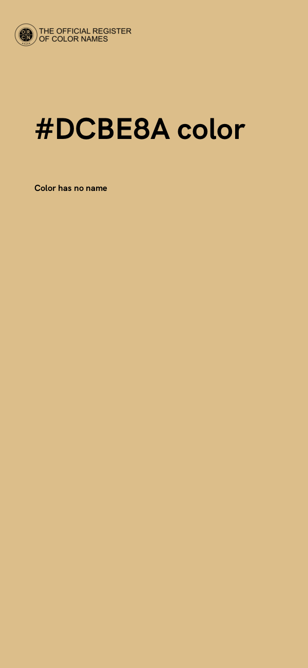#DCBE8A color image