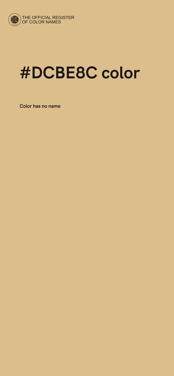 #DCBE8C color image