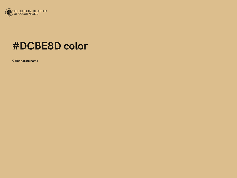 #DCBE8D color image