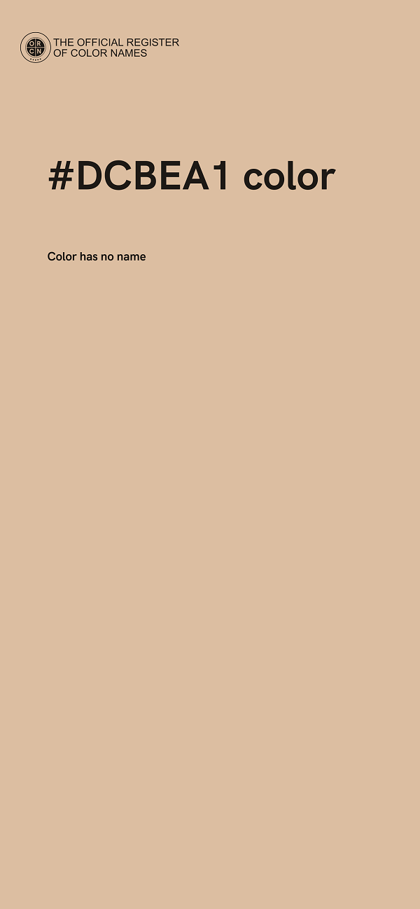#DCBEA1 color image