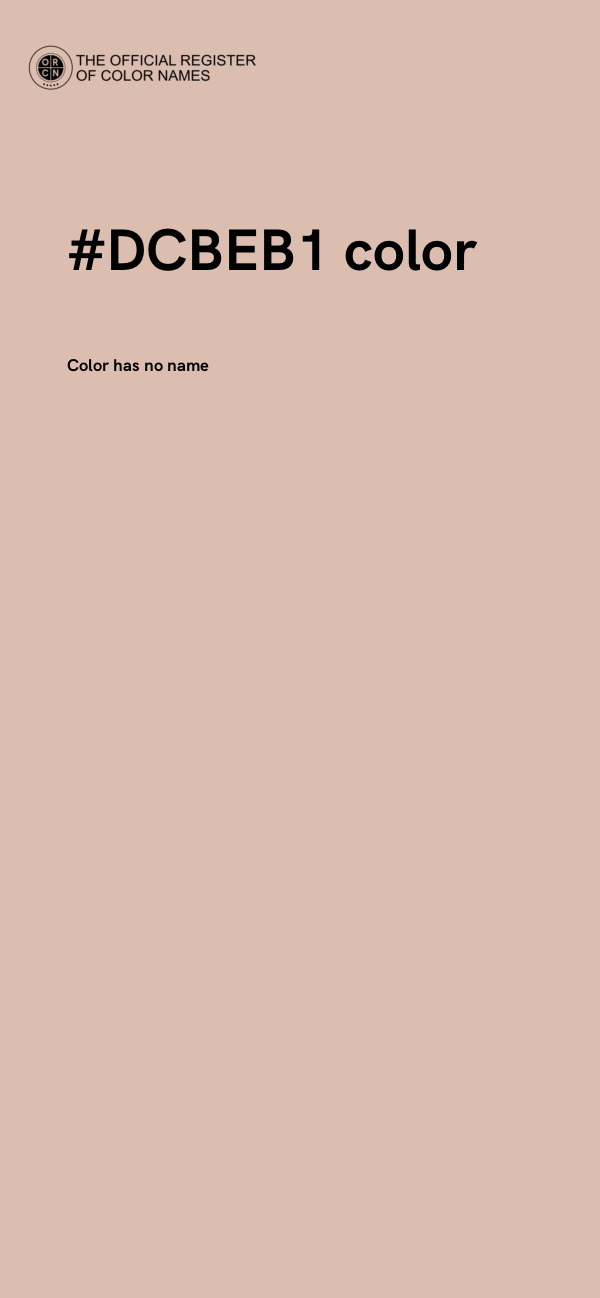 #DCBEB1 color image