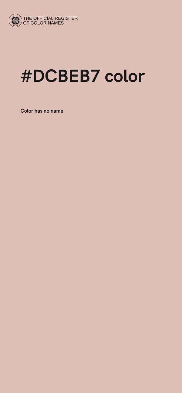#DCBEB7 color image