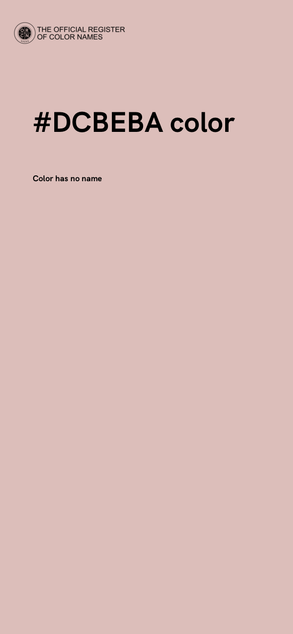 #DCBEBA color image