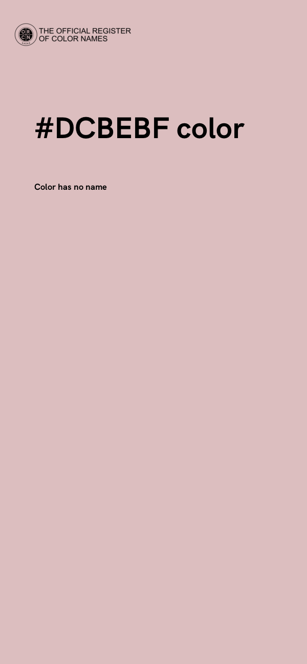 #DCBEBF color image