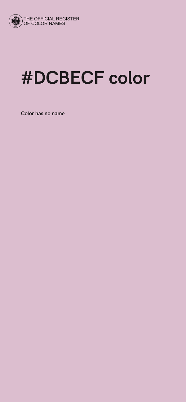 #DCBECF color image