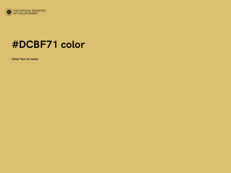 #DCBF71 color image