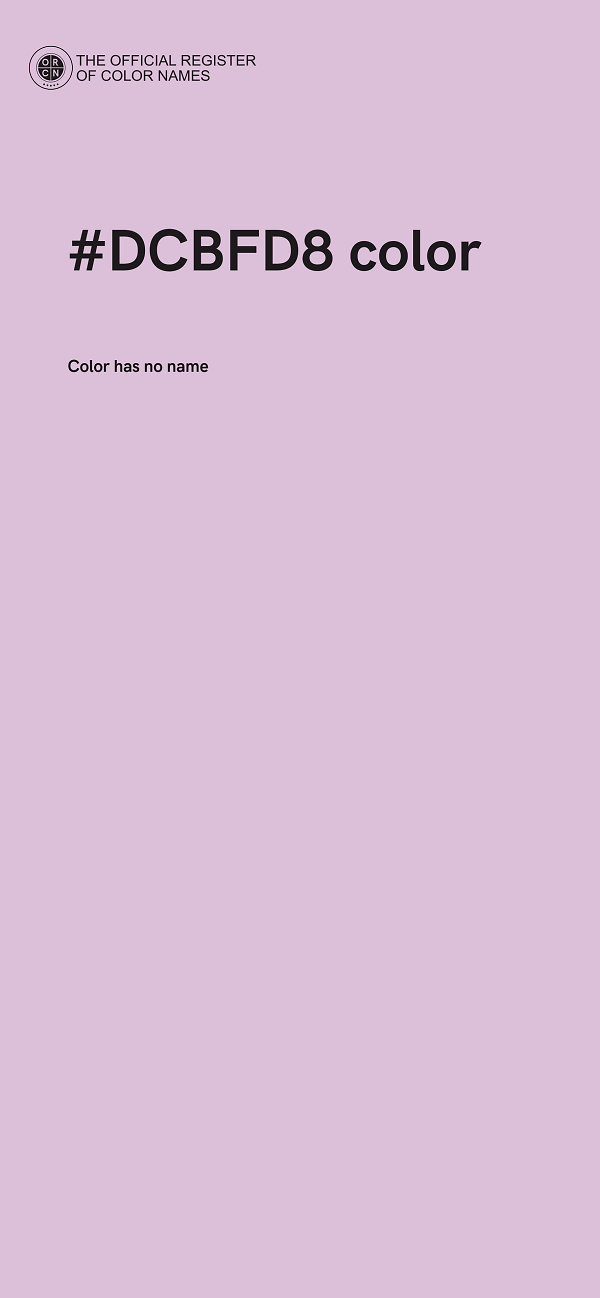#DCBFD8 color image