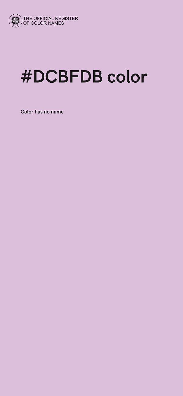 #DCBFDB color image