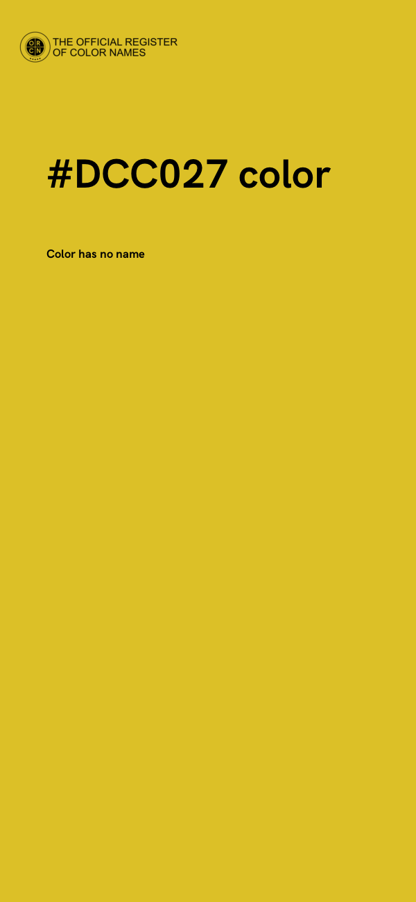 #DCC027 color image