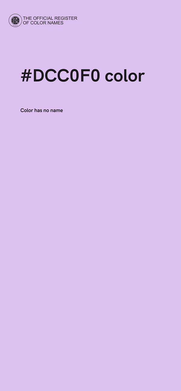 #DCC0F0 color image