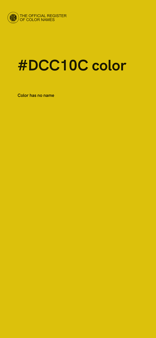 #DCC10C color image