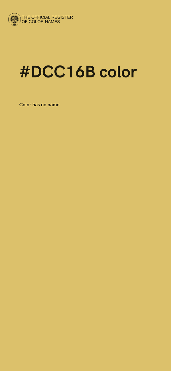 #DCC16B color image
