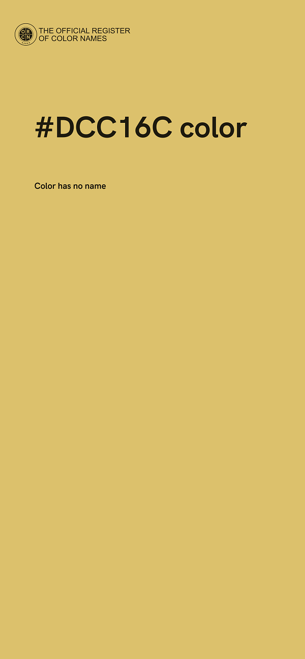 #DCC16C color image