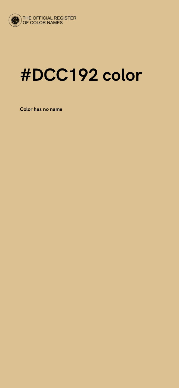 #DCC192 color image