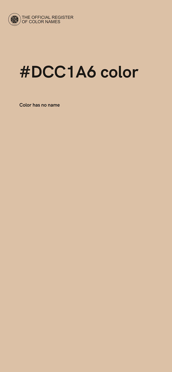 #DCC1A6 color image