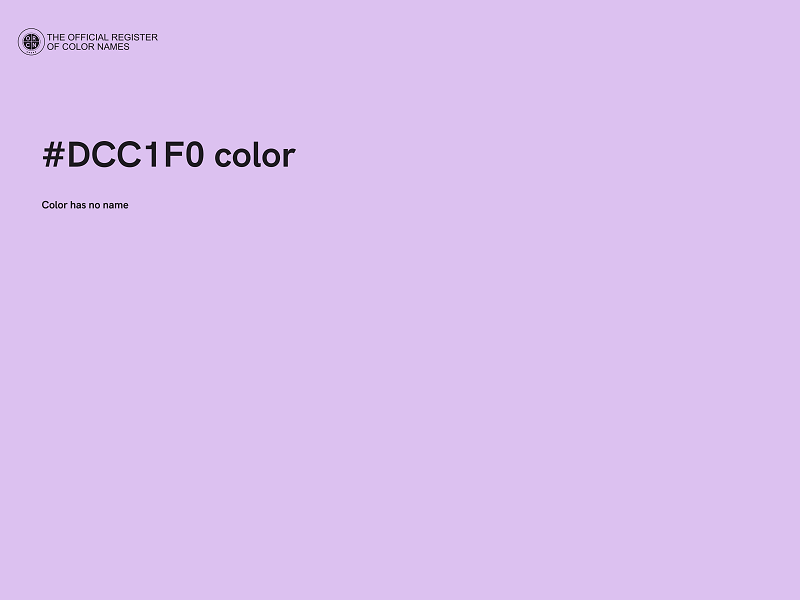 #DCC1F0 color image