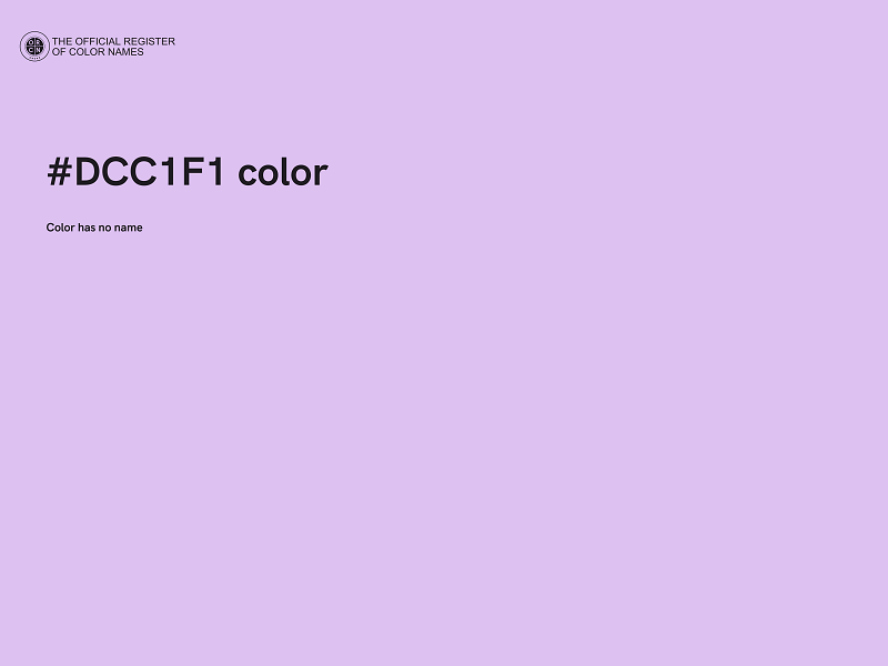 #DCC1F1 color image