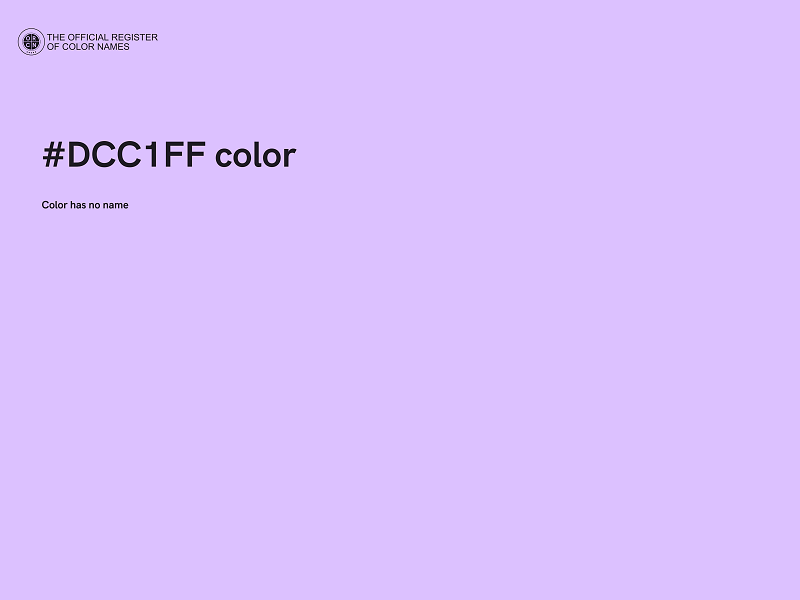 #DCC1FF color image