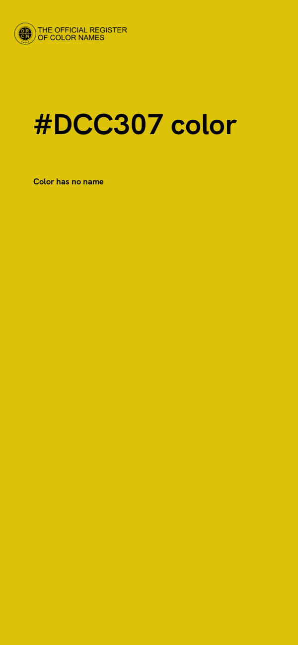 #DCC307 color image