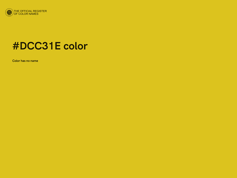 #DCC31E color image
