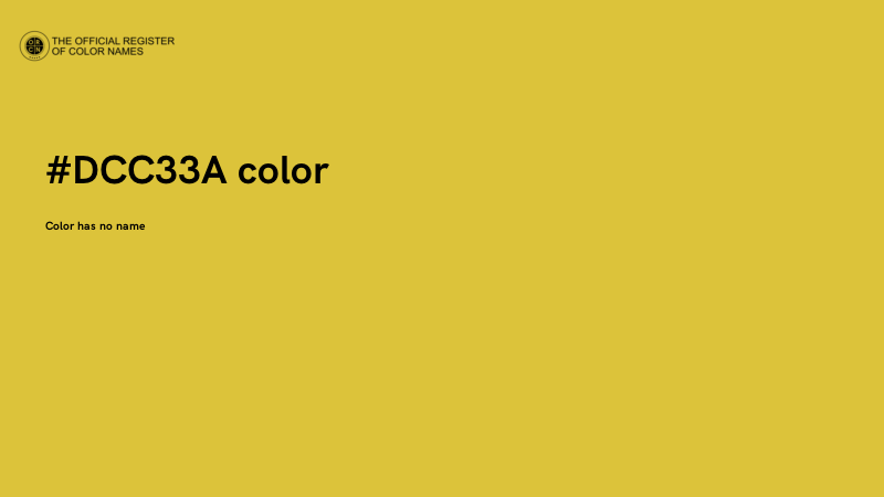 #DCC33A color image