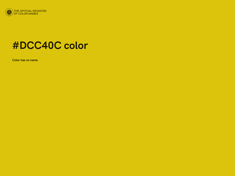 #DCC40C color image