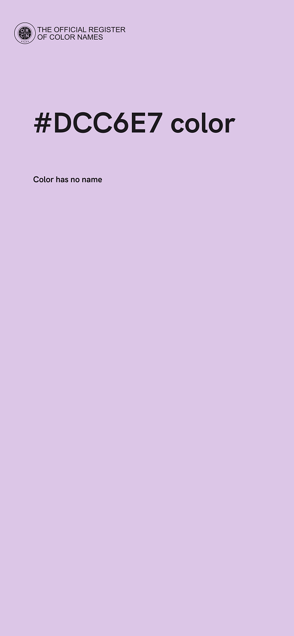 #DCC6E7 color image