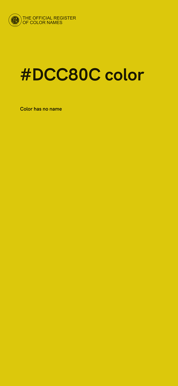 #DCC80C color image