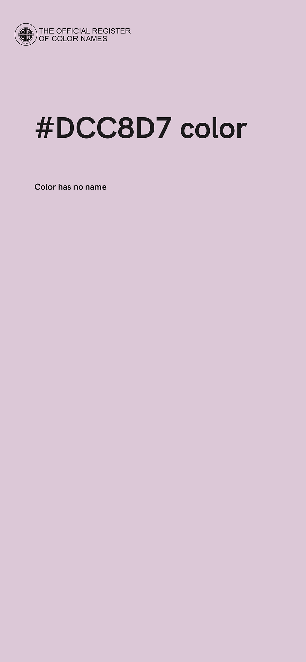 #DCC8D7 color image