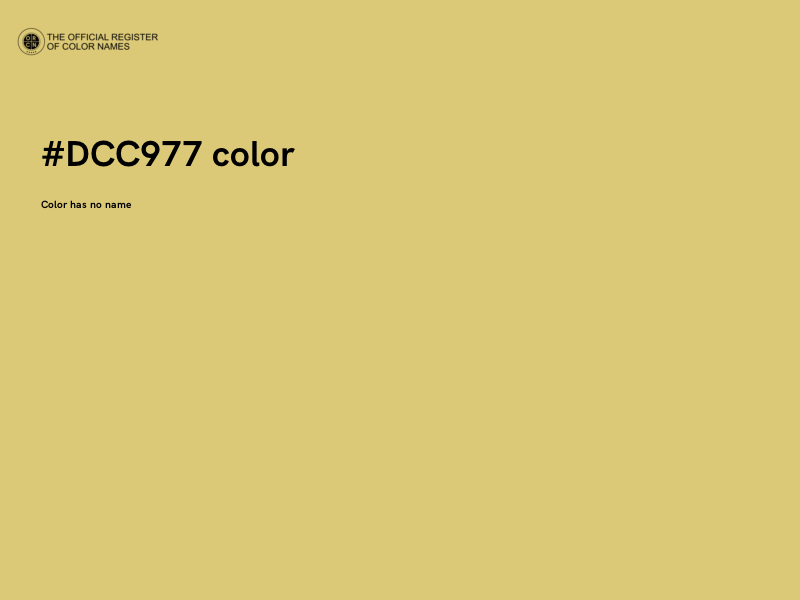 #DCC977 color image
