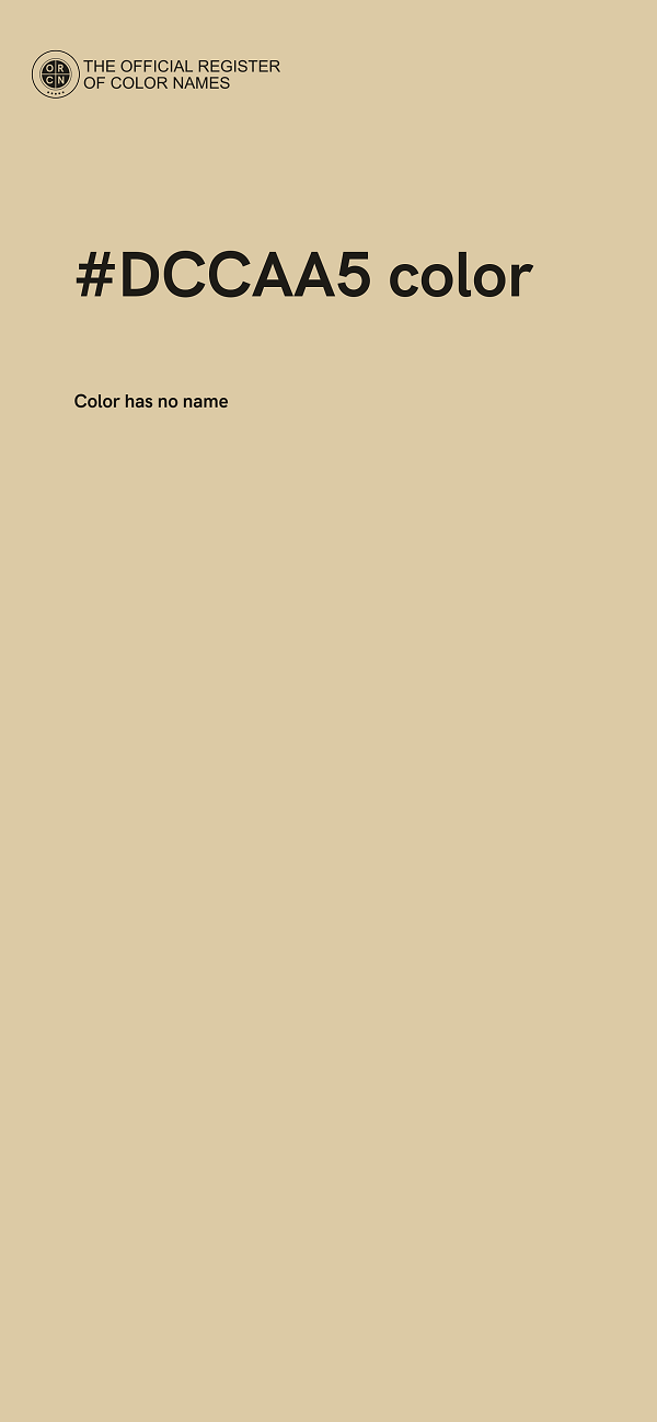 #DCCAA5 color image