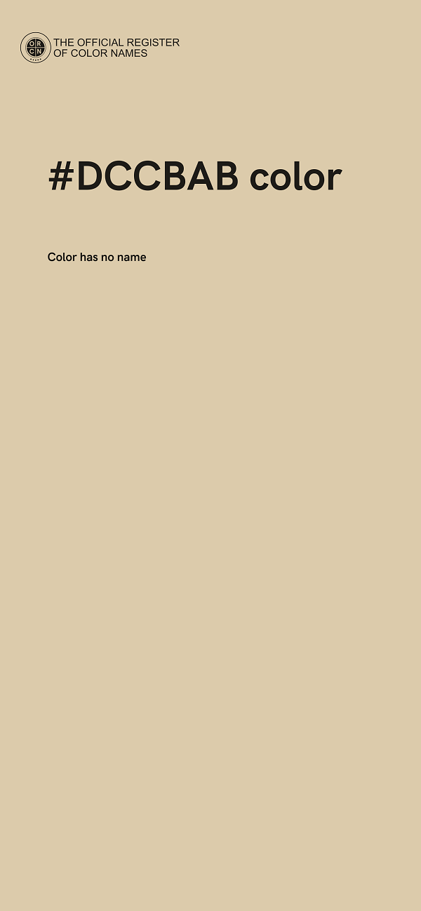 #DCCBAB color image