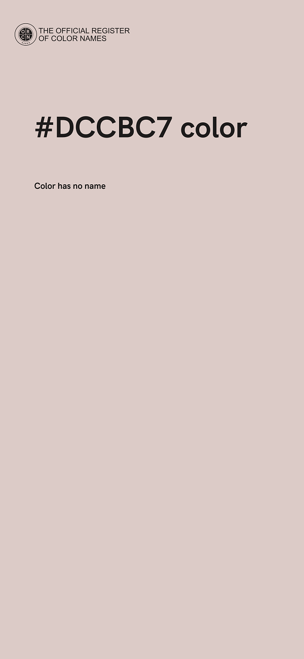 #DCCBC7 color image