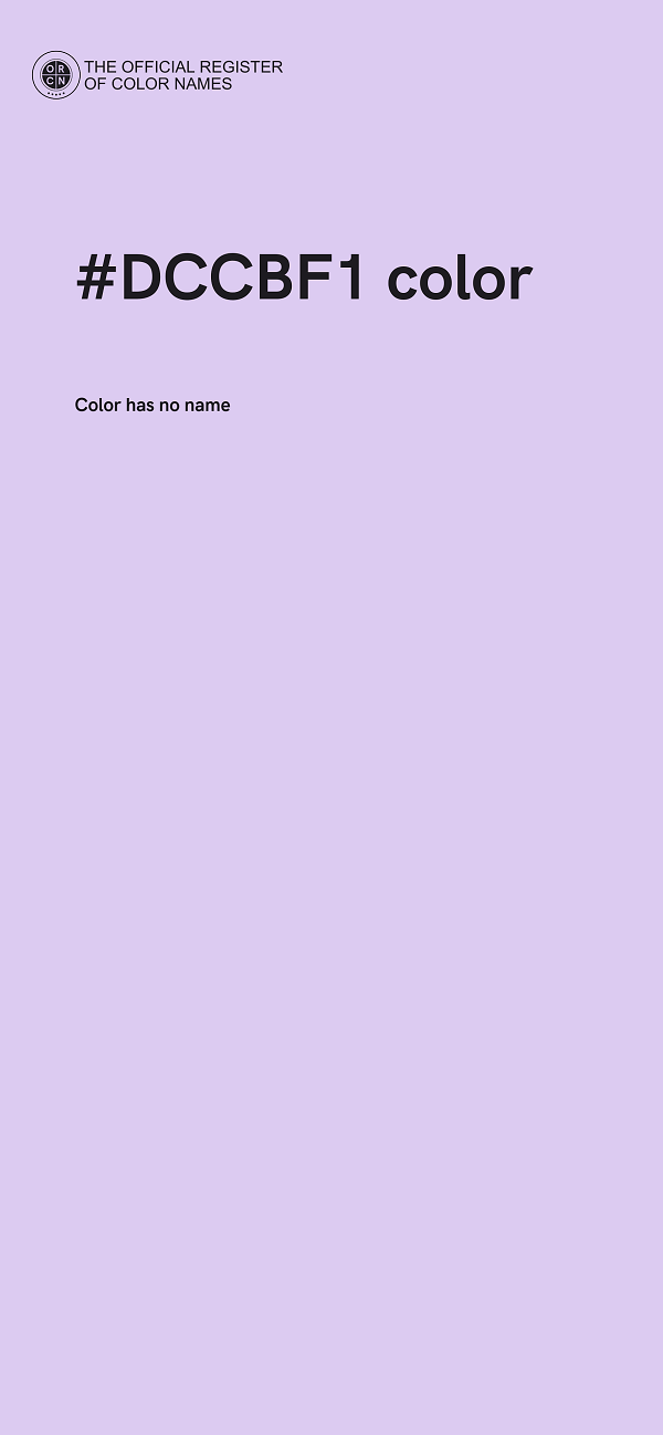 #DCCBF1 color image