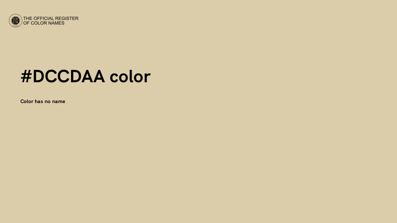 #DCCDAA color image