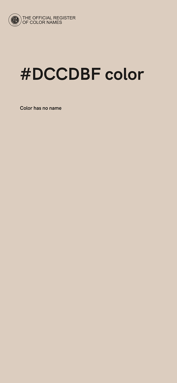 #DCCDBF color image