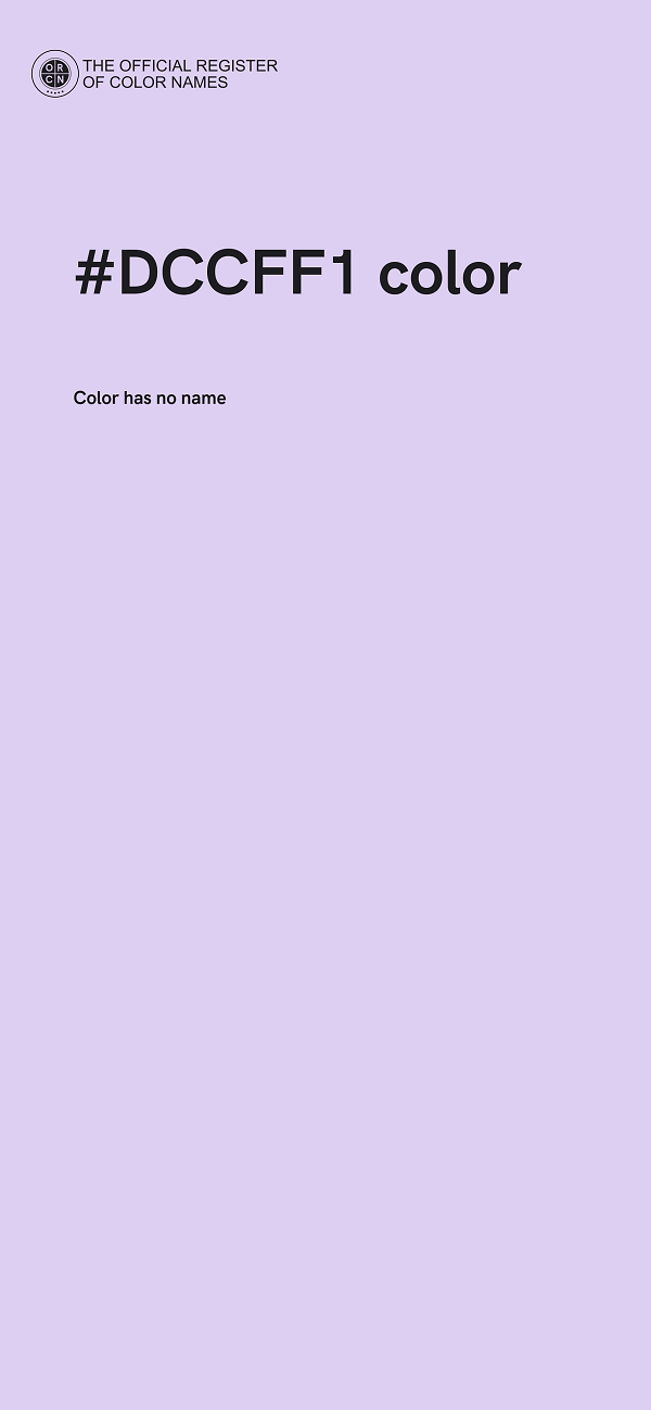 #DCCFF1 color image