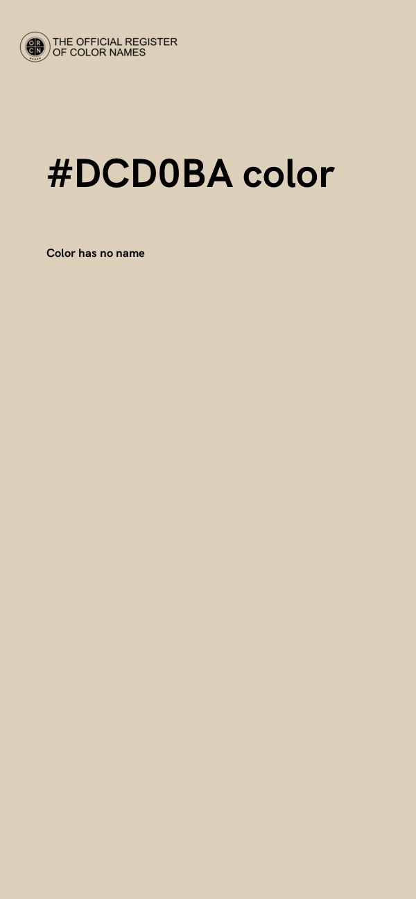 #DCD0BA color image