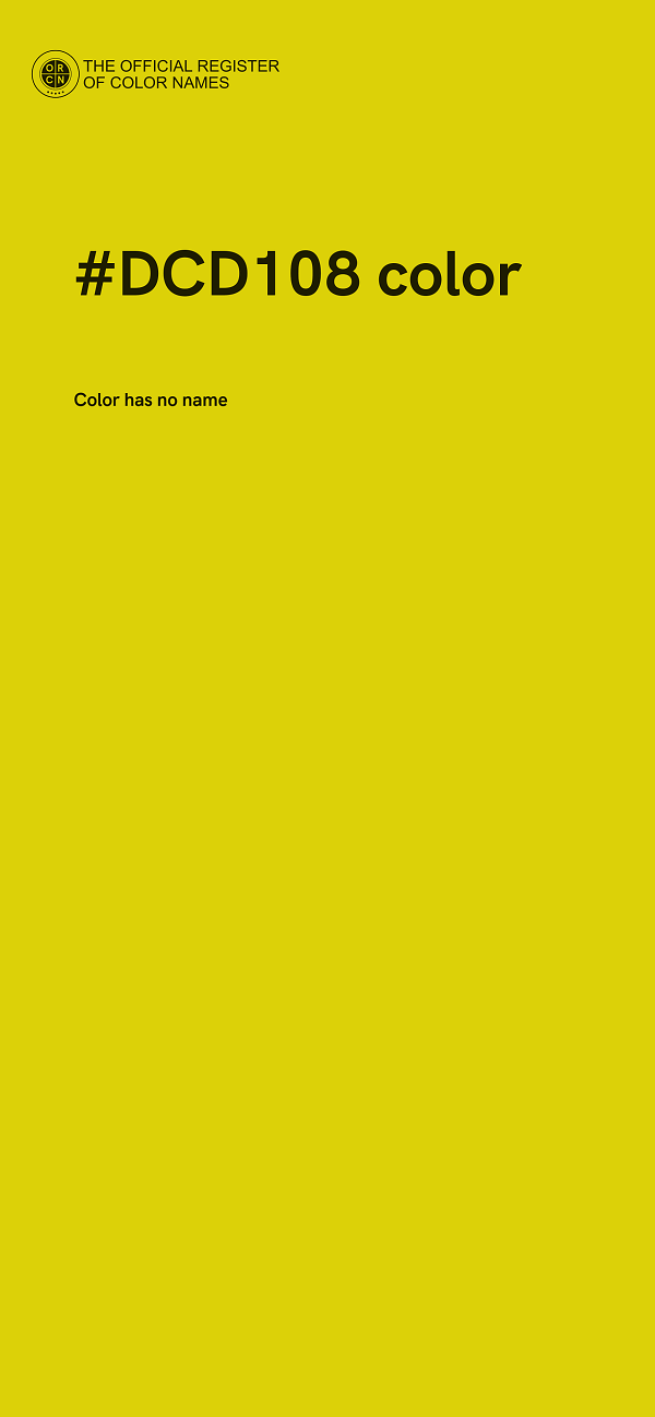 #DCD108 color image