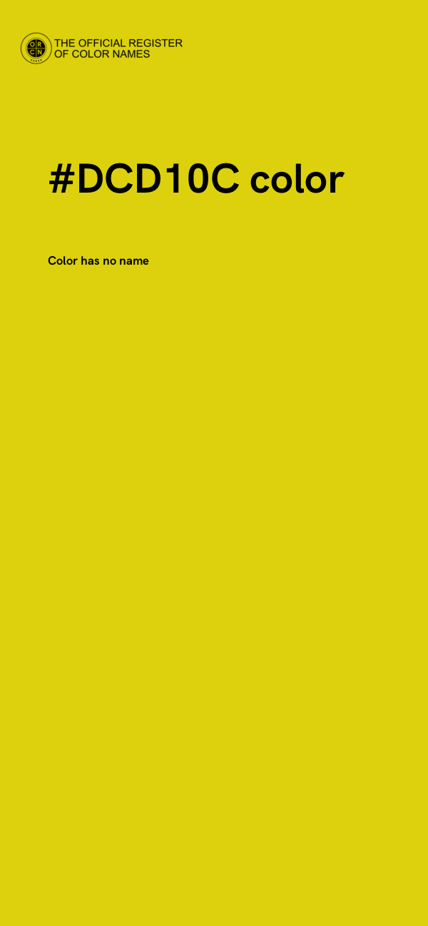 #DCD10C color image