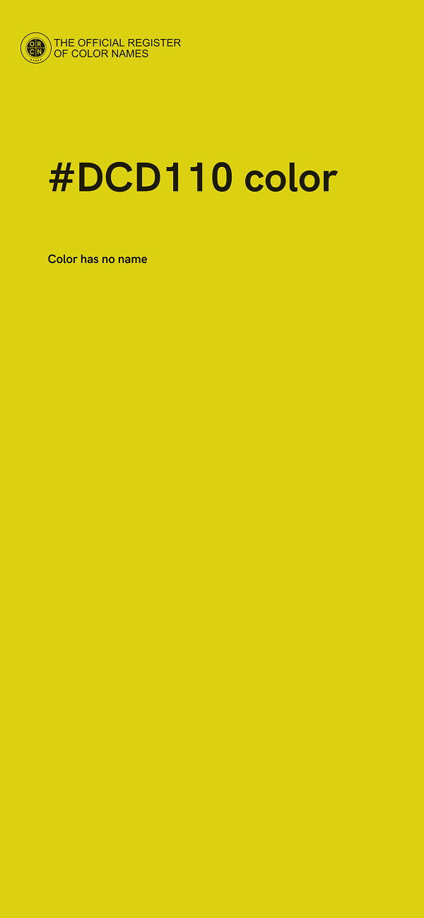 #DCD110 color image