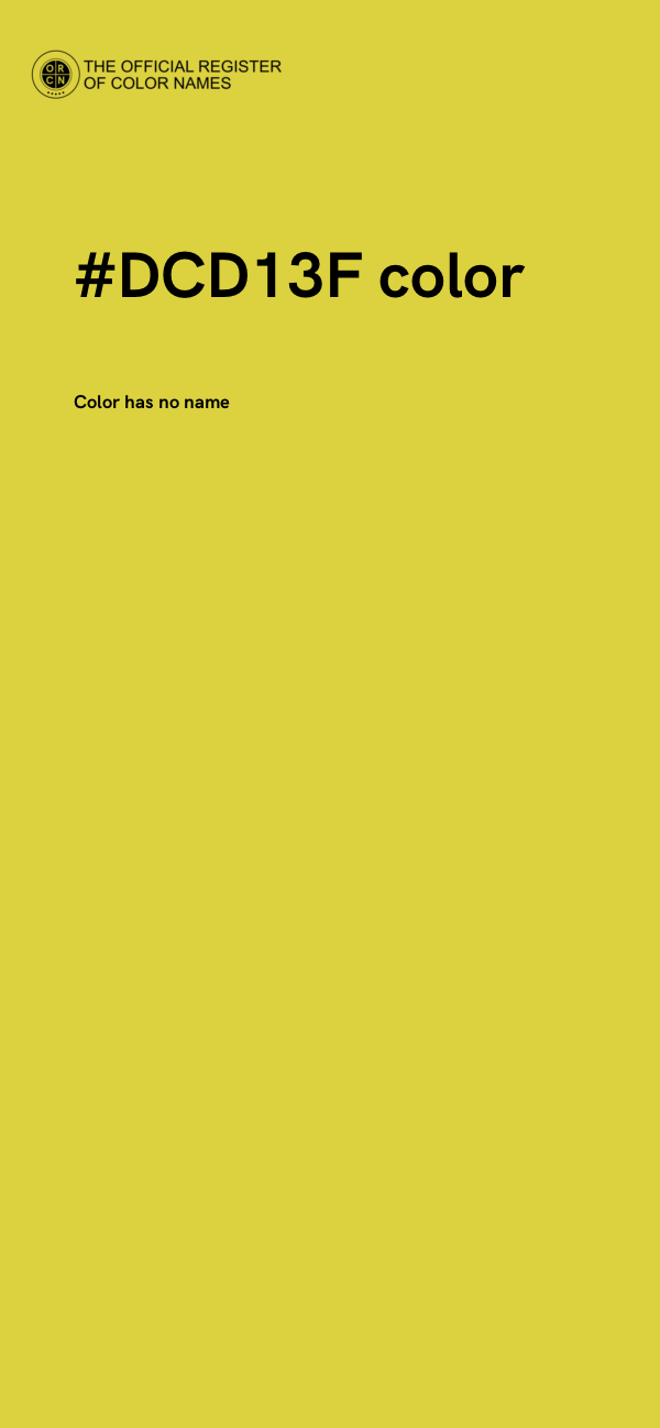 #DCD13F color image