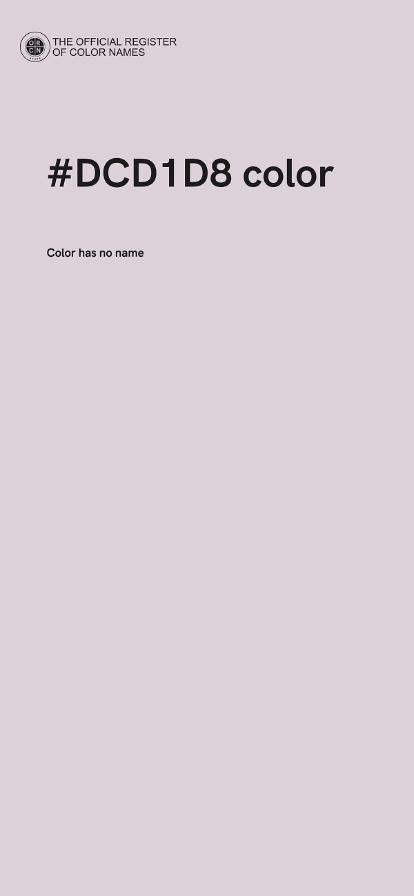 #DCD1D8 color image